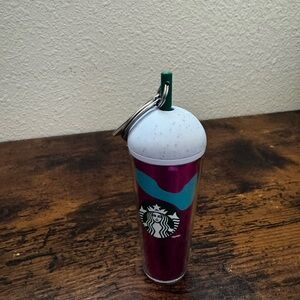 Starbucks Cold Cup Key Chain -Pink/Blue